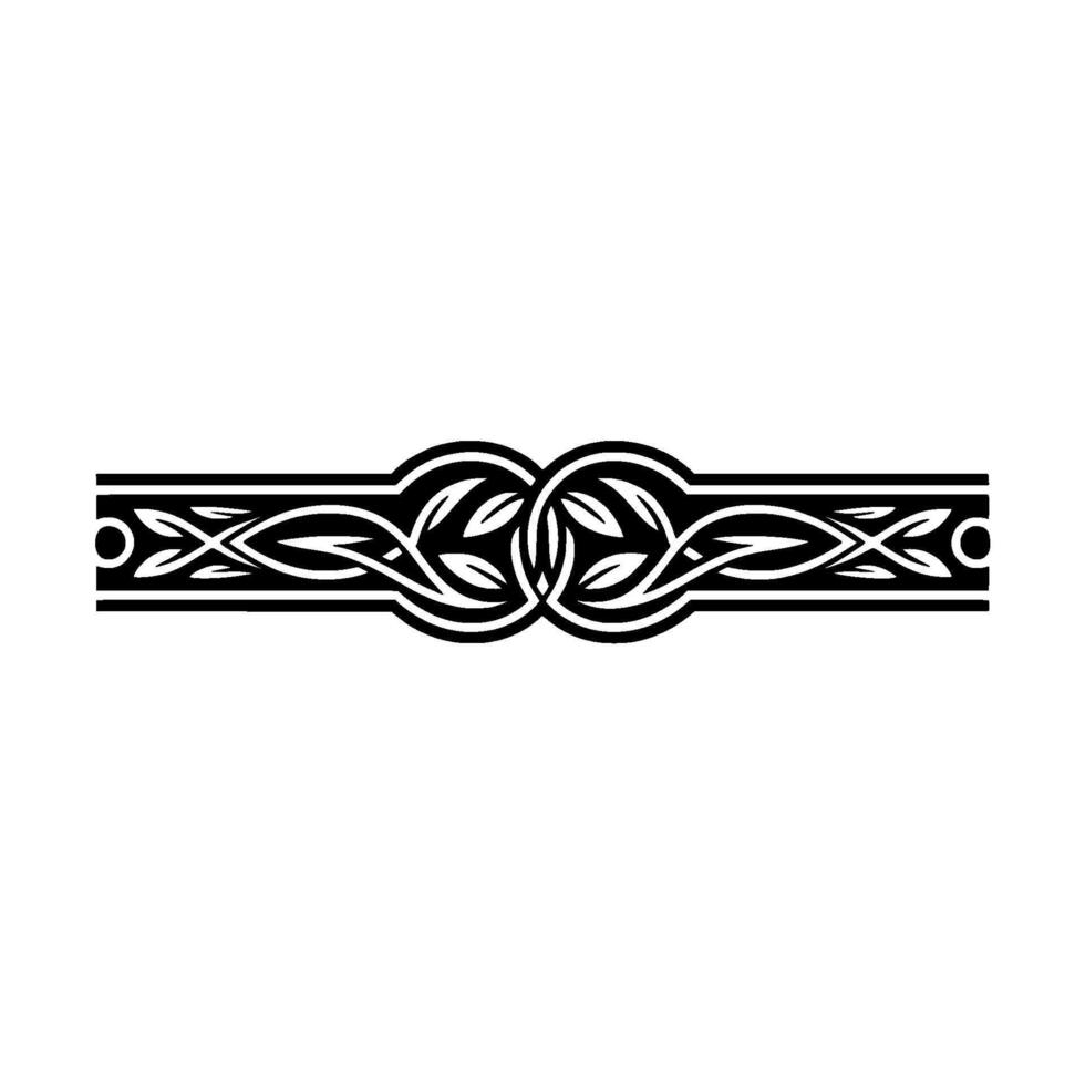 Celtic Knot Border, Elegant, Vintage Motif, Pattern vector