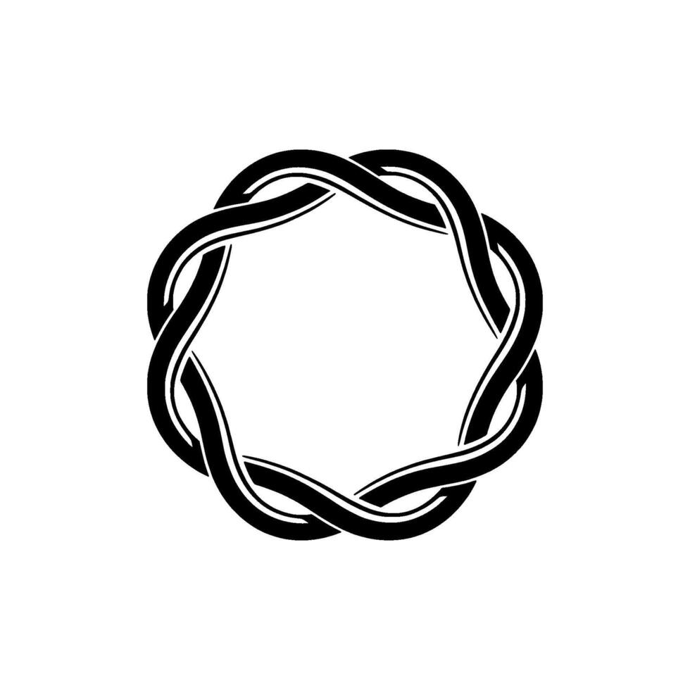 Intricate Celtic Knot Frame, Minimalist, Loop vector