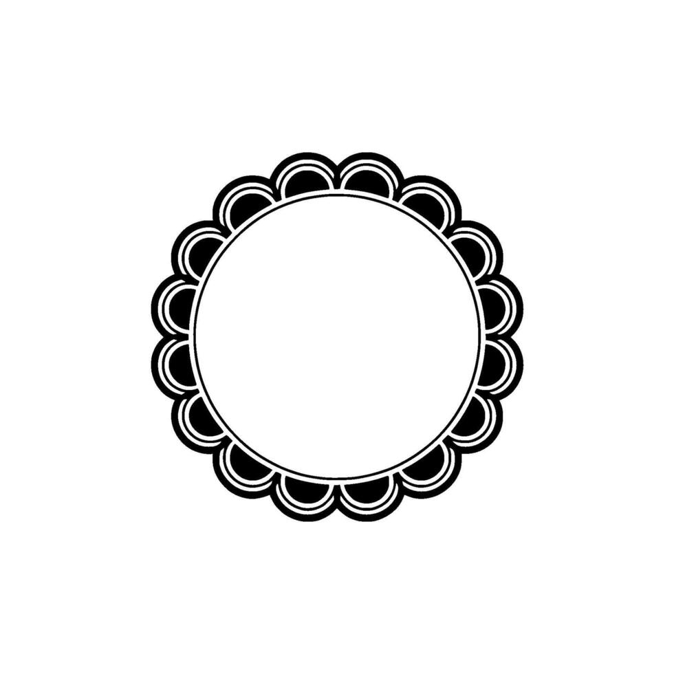 Elegant Circular Ornament, Minimalist, Circle - Border vector