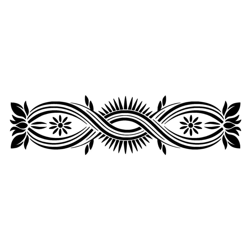 Elegant Swirl Border, Vintage Decorative Element, Stylized vector