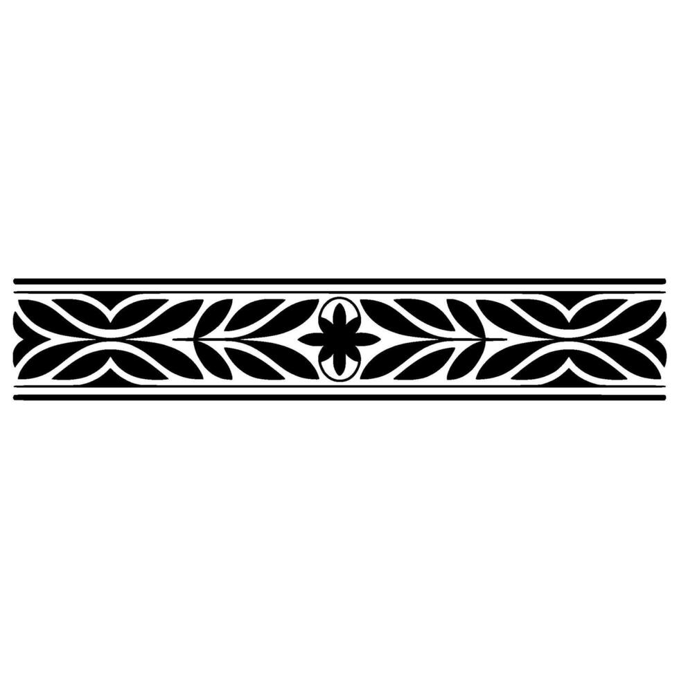 Elegant Black Ornamental Border, Vintage, - Art deco vector