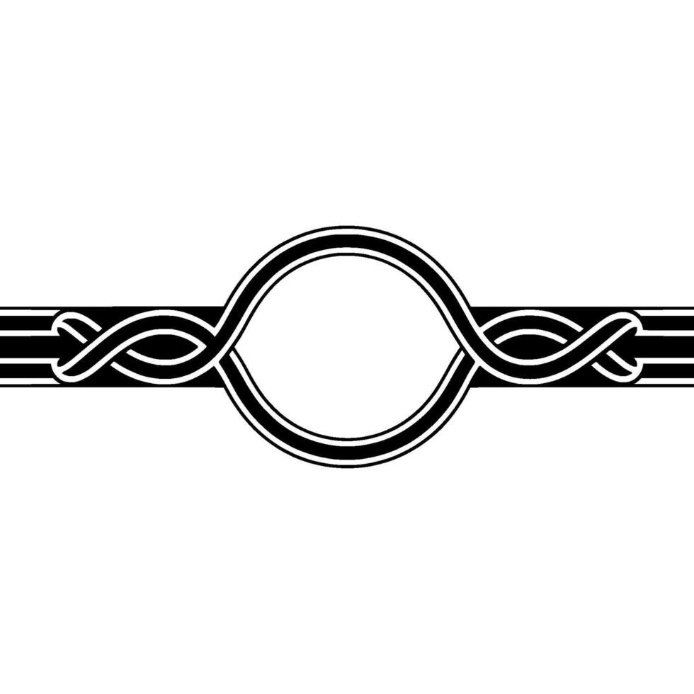 Geometric Celtic Border, Minimalist, Knotwork vector