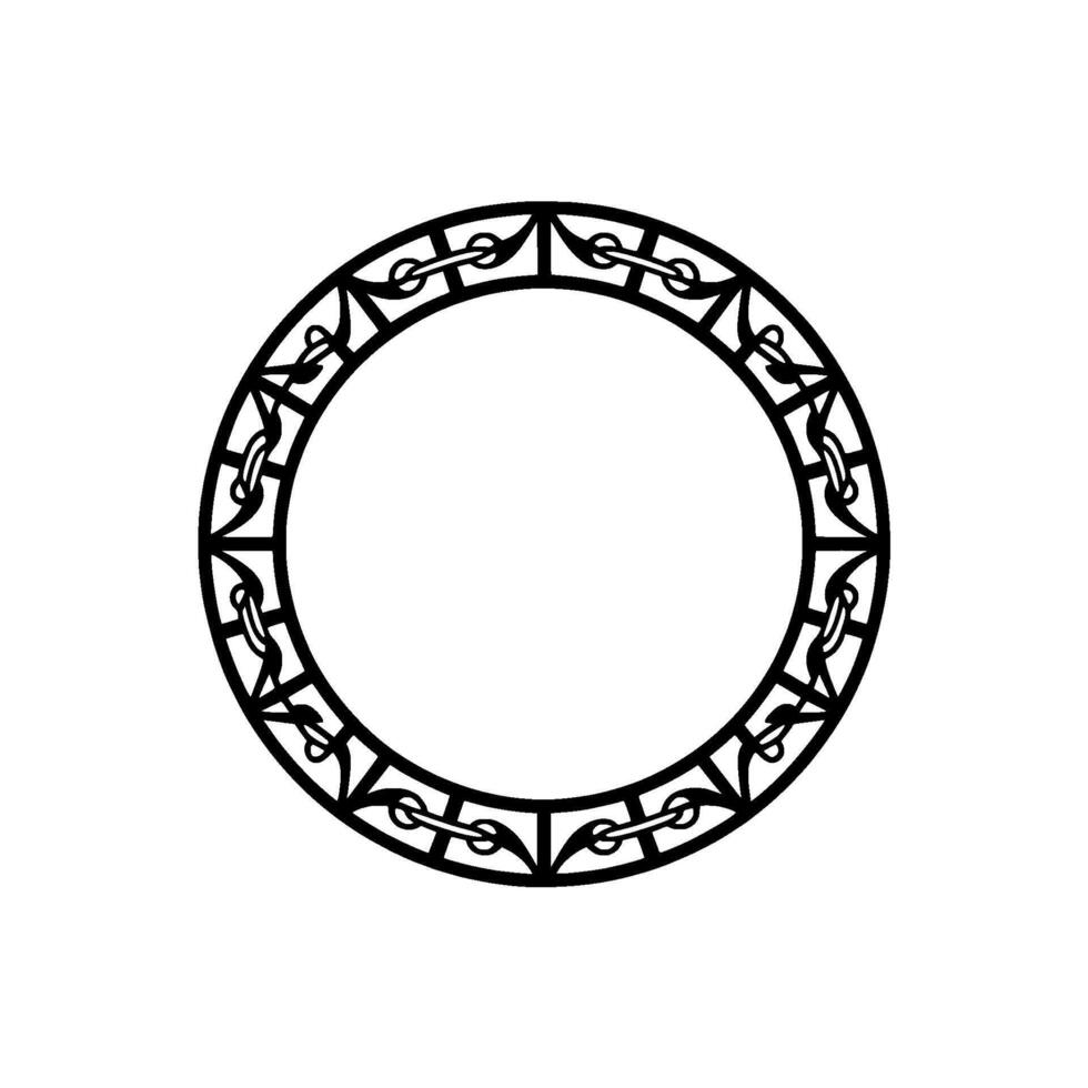 Intricate Celtic Circle Frame, Vintage, Knotwork vector