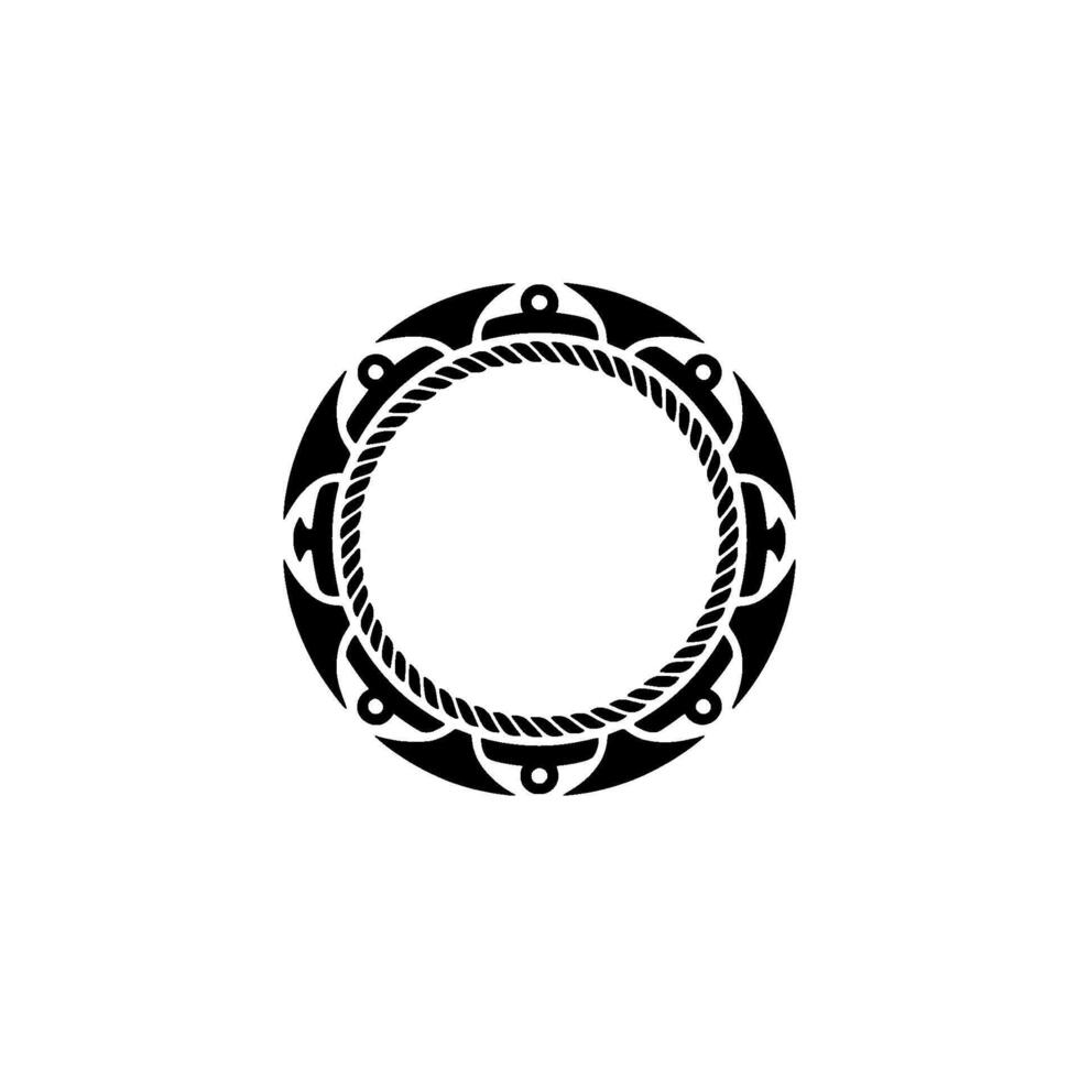 Tribal Circle Frame, Intricate, Minimalist Background, Pattern vector