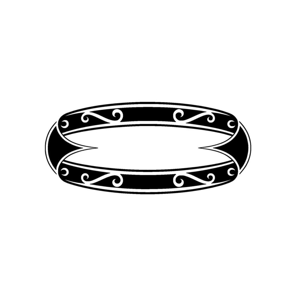 Intricate Black Band, Celtic Ornamentation, Vintage vector