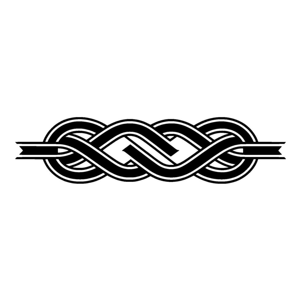 Intricate Celtic Knot Border, Minimalist - Symmetry vector