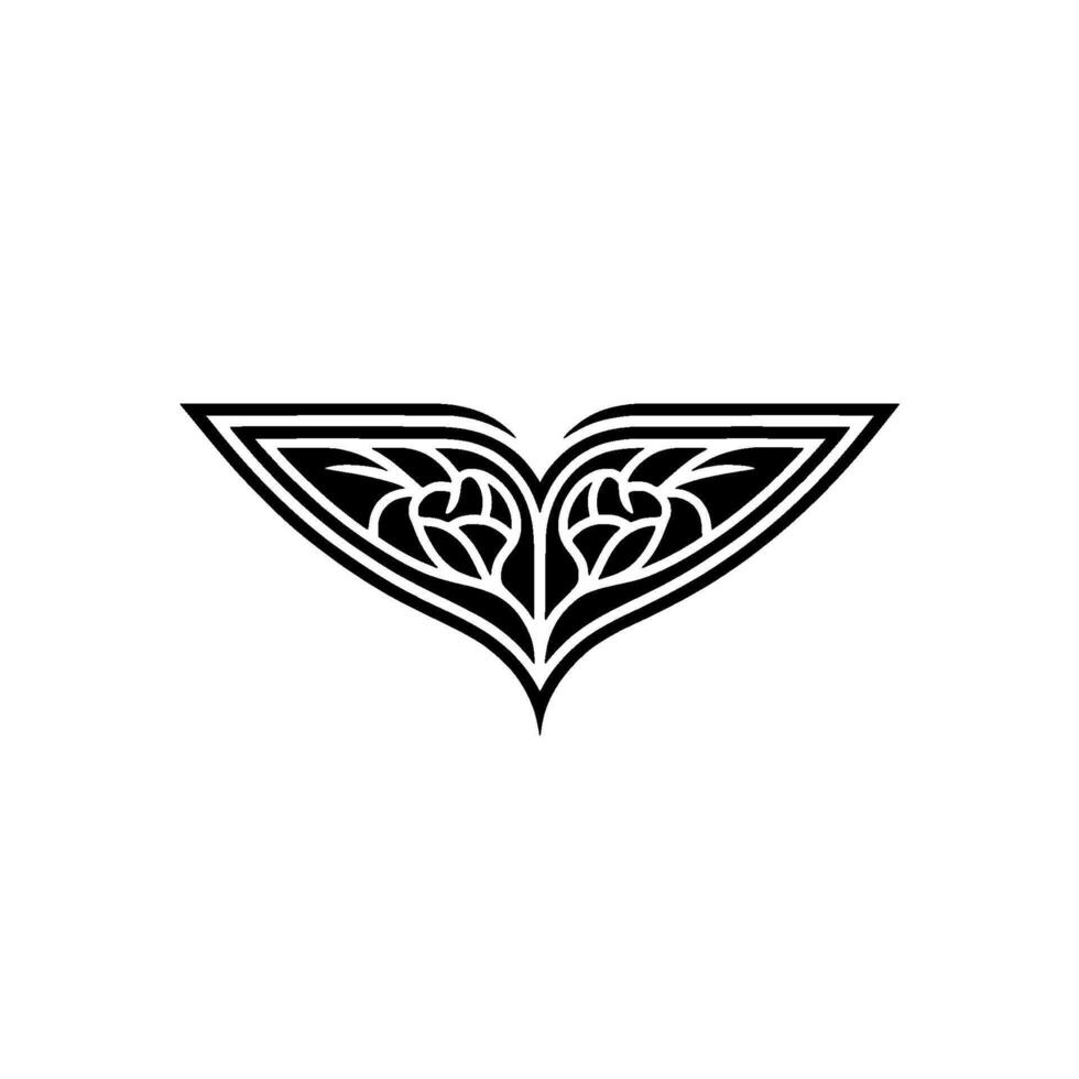 Intricate Celtic Wing Emblem, Vintage Style vector