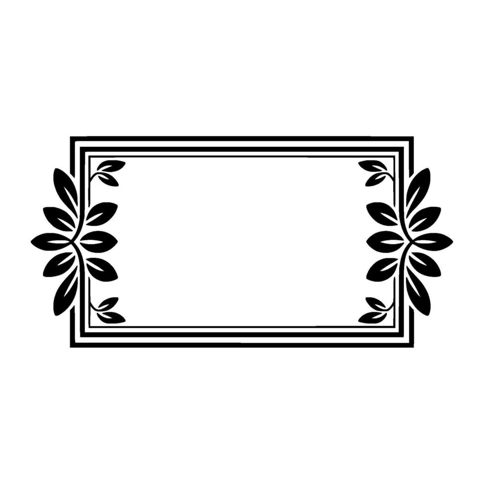 Elegant Botanical Frame, Minimalist - Art deco vector