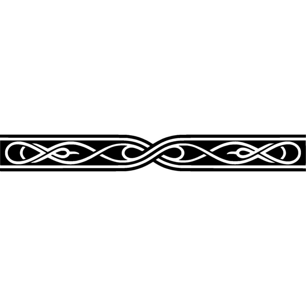 Intricate Celtic Border, Vintage, Elegant Ornament, Monochrome vector
