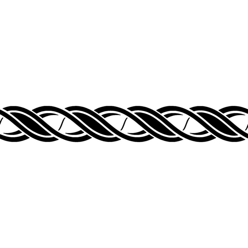 Elegant Woven Border, Minimalist - Pattern vector