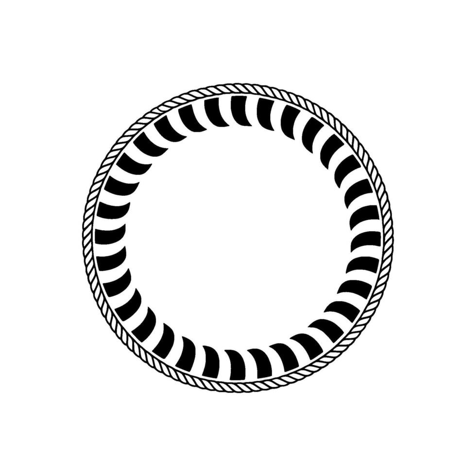 Circular Nautical Motif, Minimalist, Circle vector