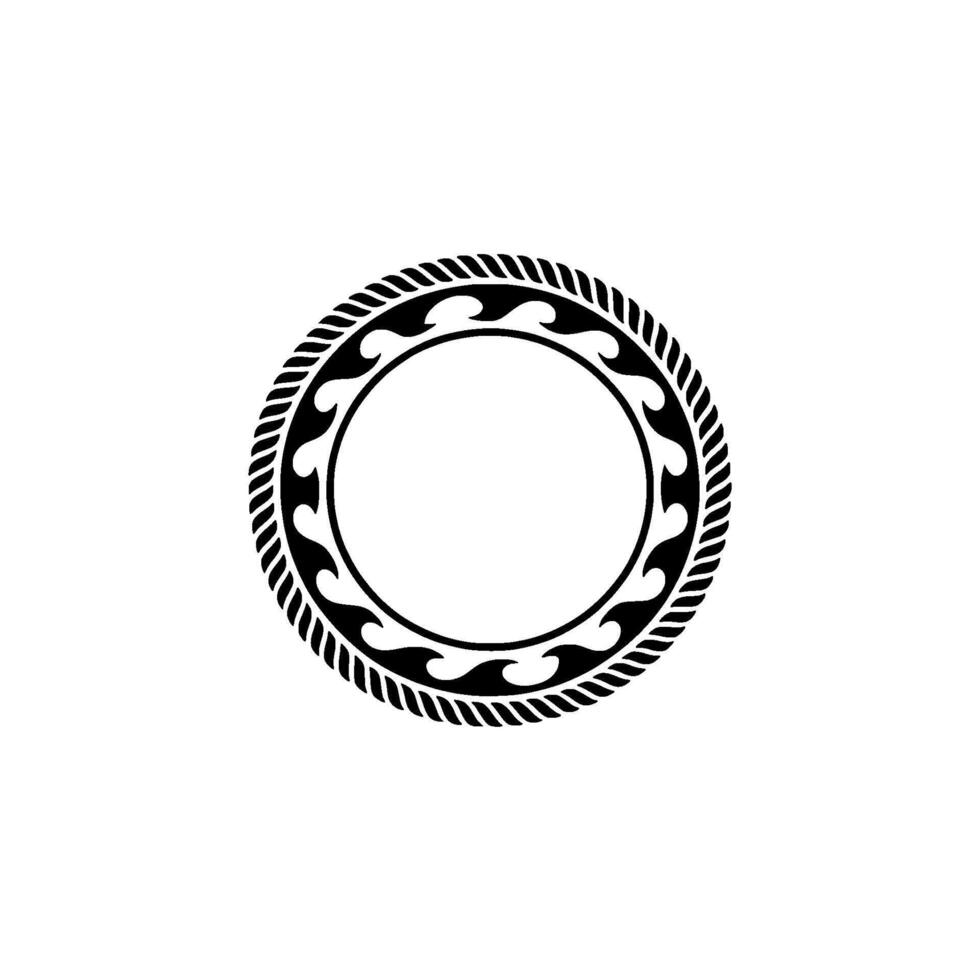 Tribal Circle Emblem, Bold, Minimalist, Decorative vector