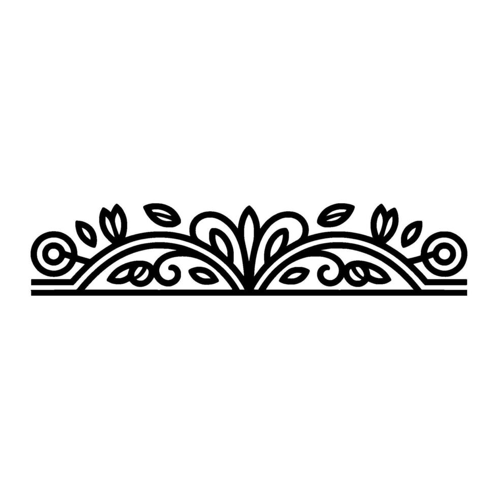 Elegant Botanical Border, Vintage Element, - Floral, Classic vector