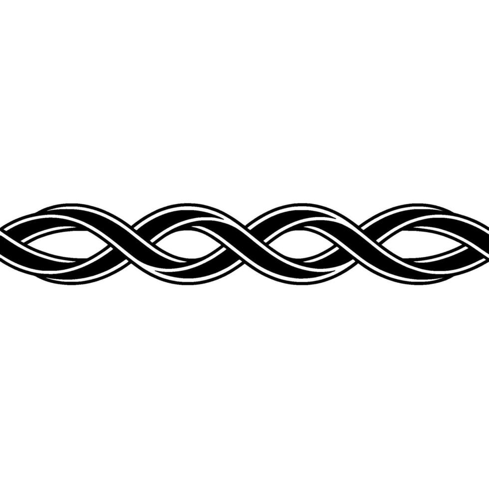 Intertwined Infinity Minimalist Black White Border vector