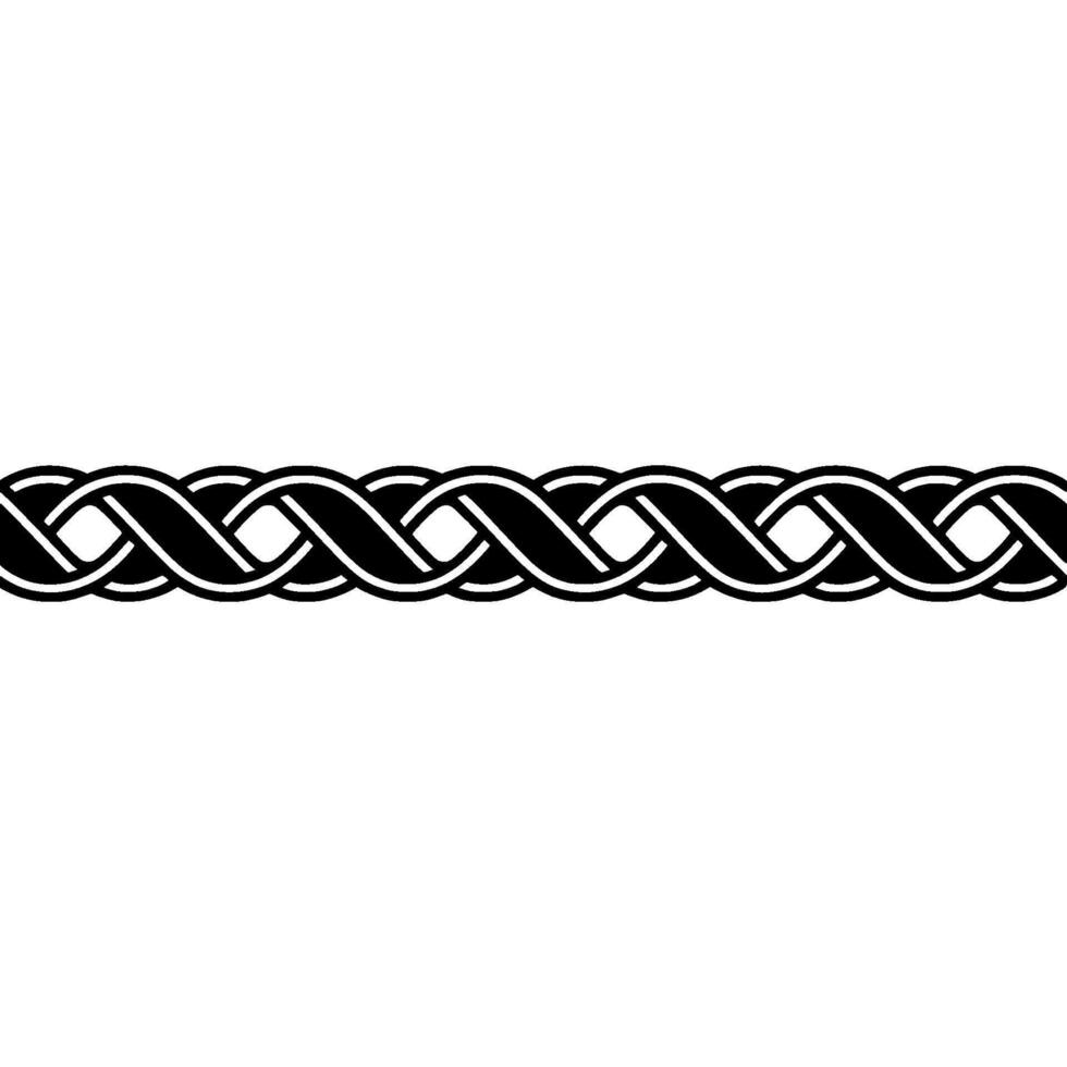 Intricate Celtic Knot Border, Minimalist, Monochrome vector