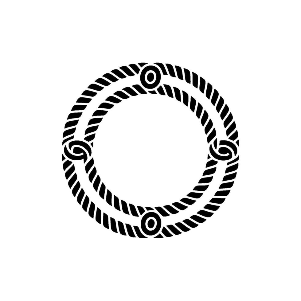 Intertwined Rope Circle, Minimalist - Loop vector