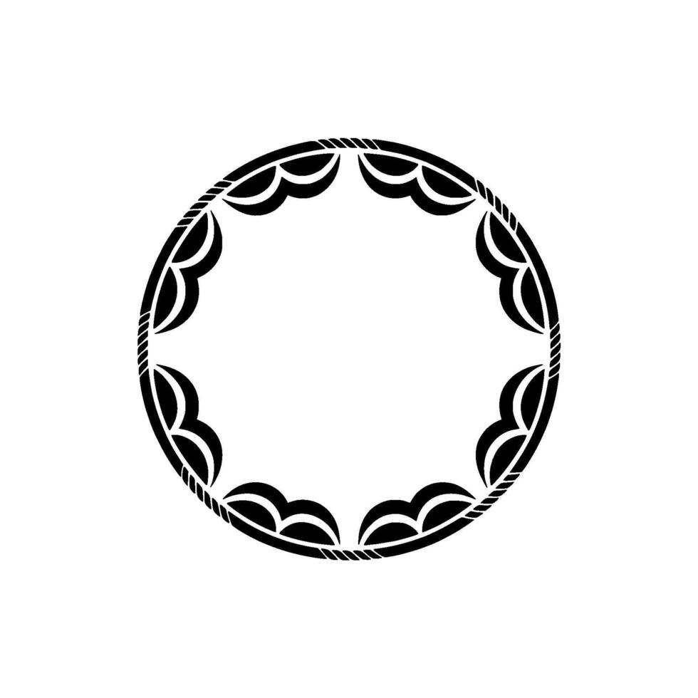 Intricate Circular Ornament, Minimalist - Decorative vector