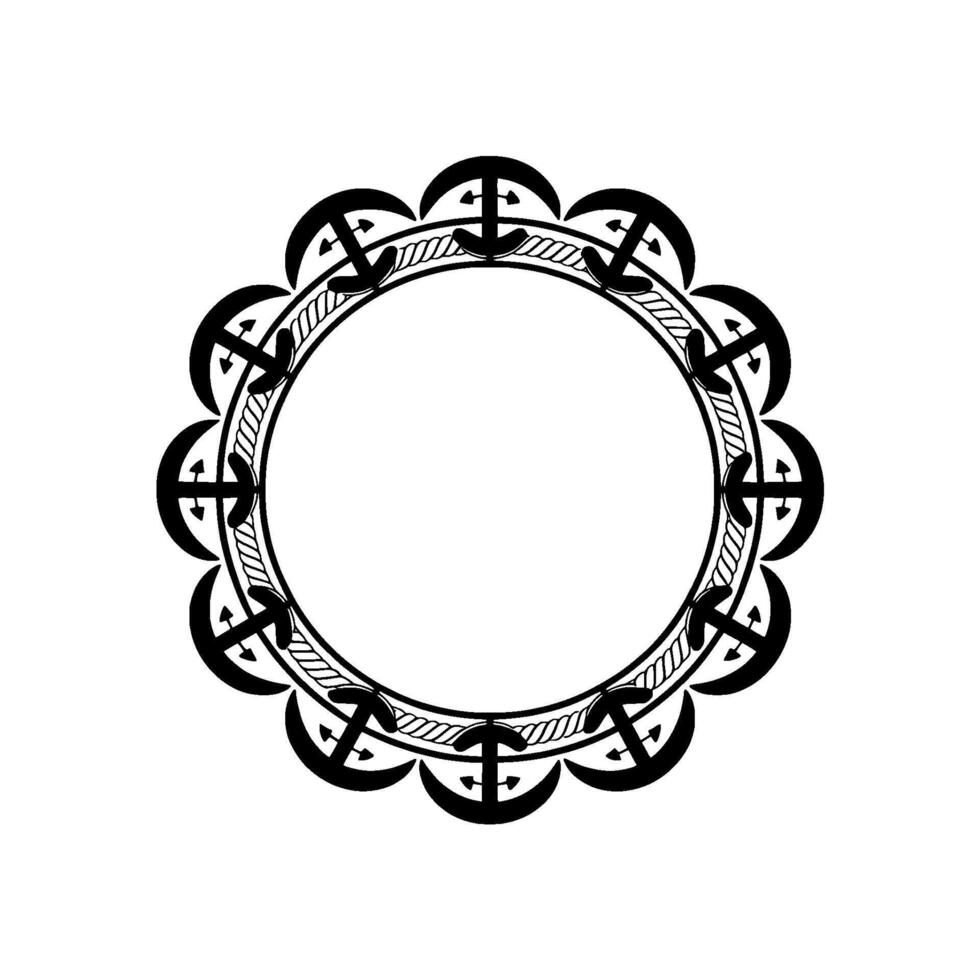 Nautical Anchor Frame, Stylized Maritime vector