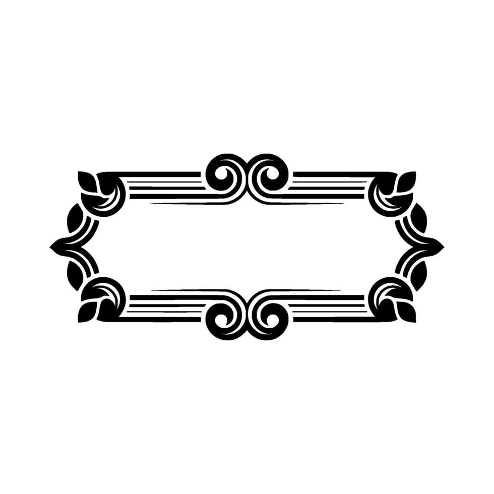 Elegant Vintage Frame, Art Deco Ornamentation, Floral vector