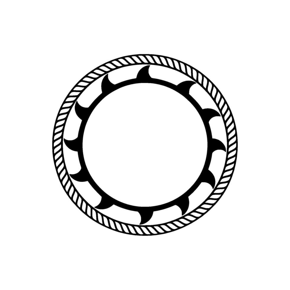 Geometric Sunburst Emblem, Minimalist, Circle vector