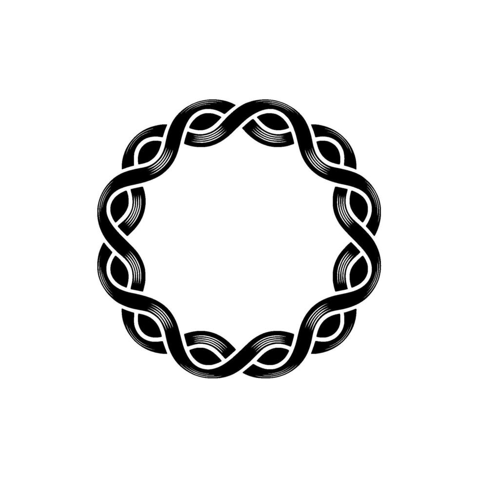 Intricate Celtic Knot Frame, Minimalist, Abstract vector
