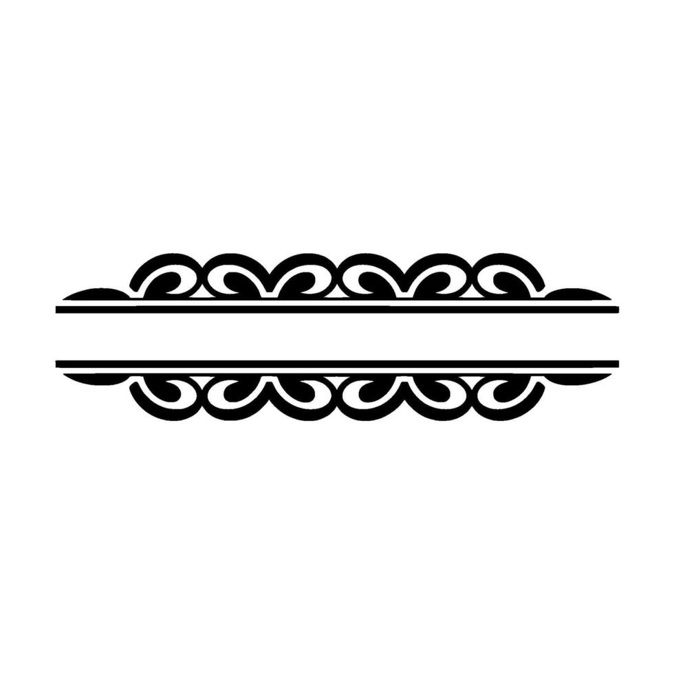 Elegant Swirl Border, Decorative Divider, Vintage vector