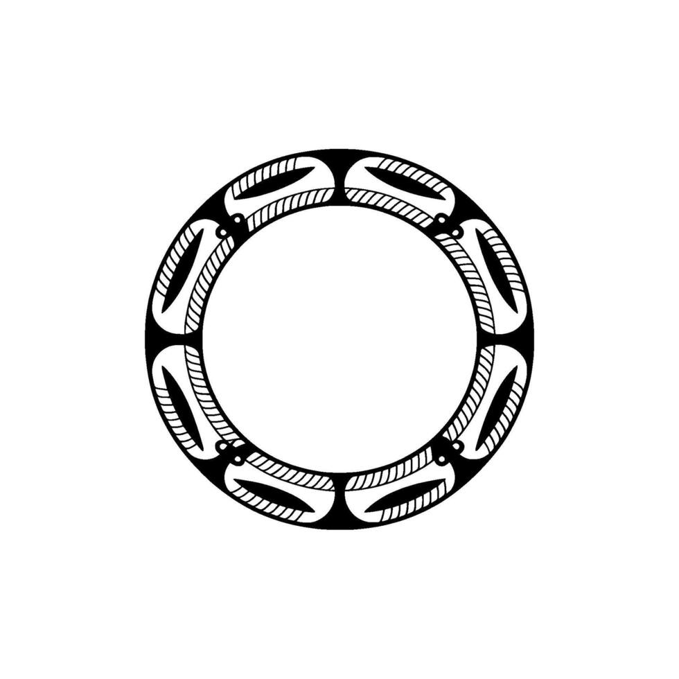 Tribal Circle Emblem, Minimalist, Ancient Symbolism, Pattern vector