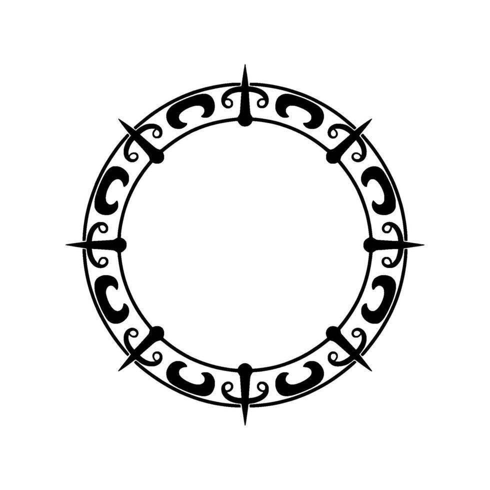 Ancient Circle, Mystical Ornament, Symbolic Border vector