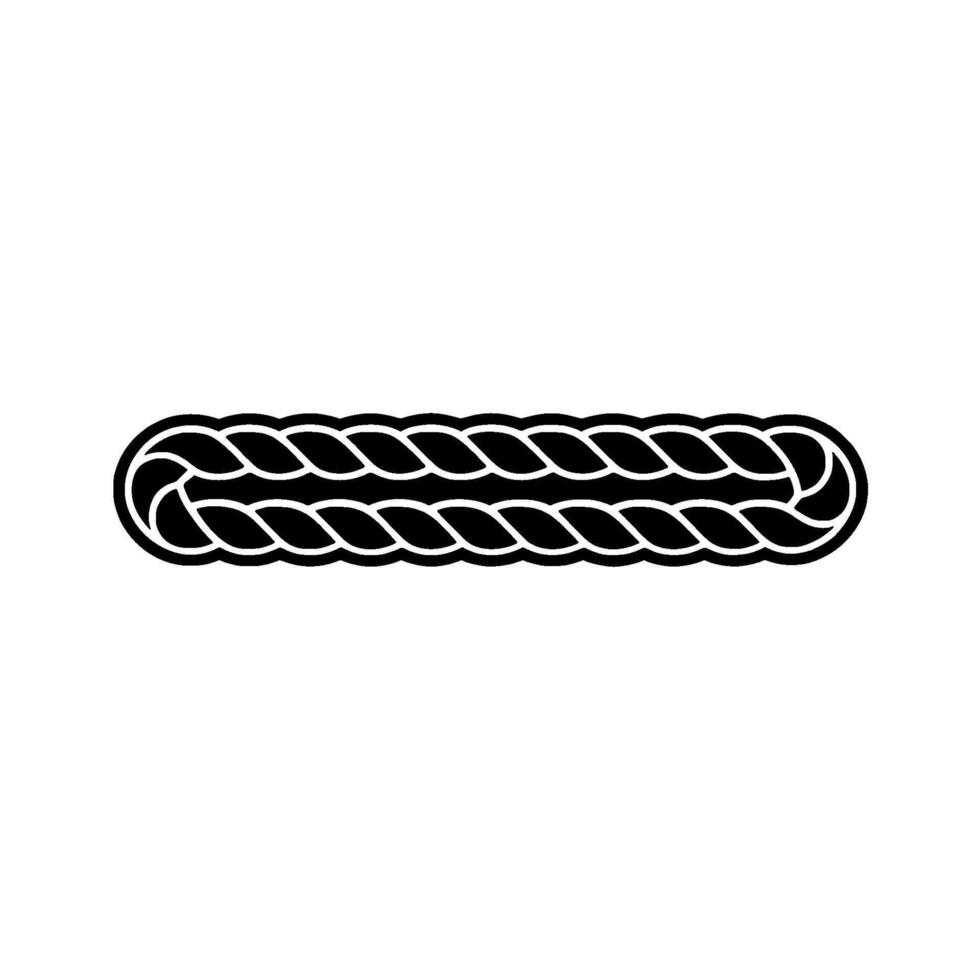 Intricate Rope Knot Illustration, Minimalist Style vector