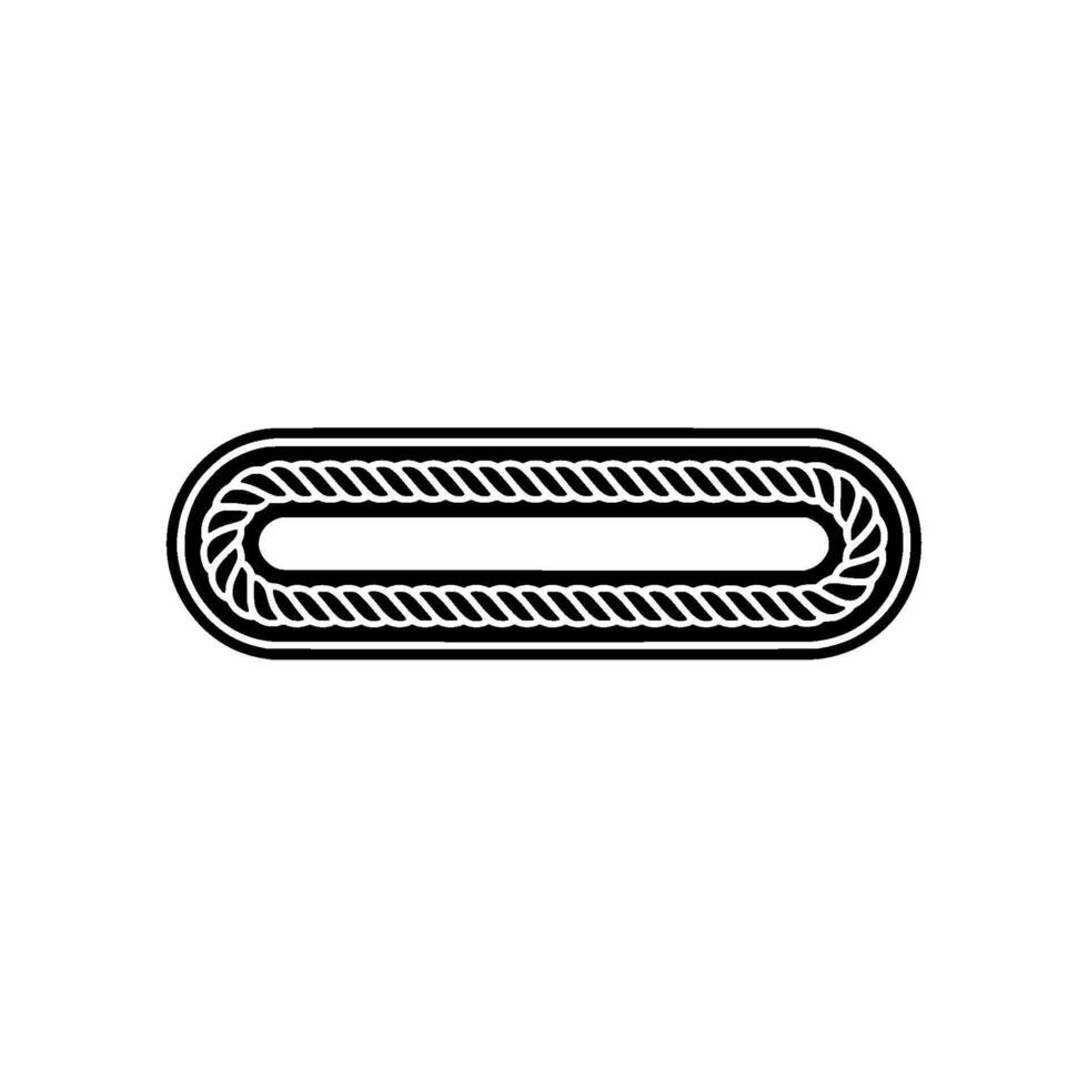Minimalist Rope Loop, Modern Element, Oval vector