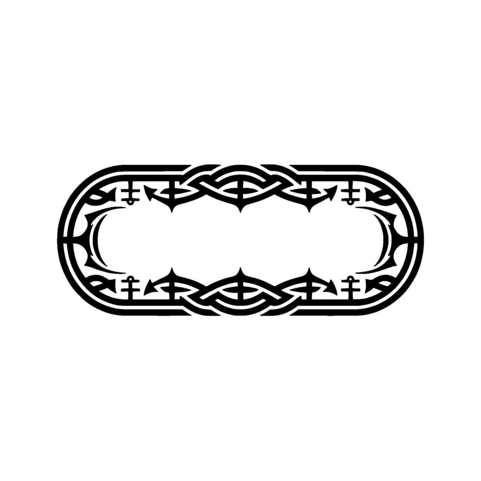 Intricate Celtic Oval Frame, Vintage, Border vector