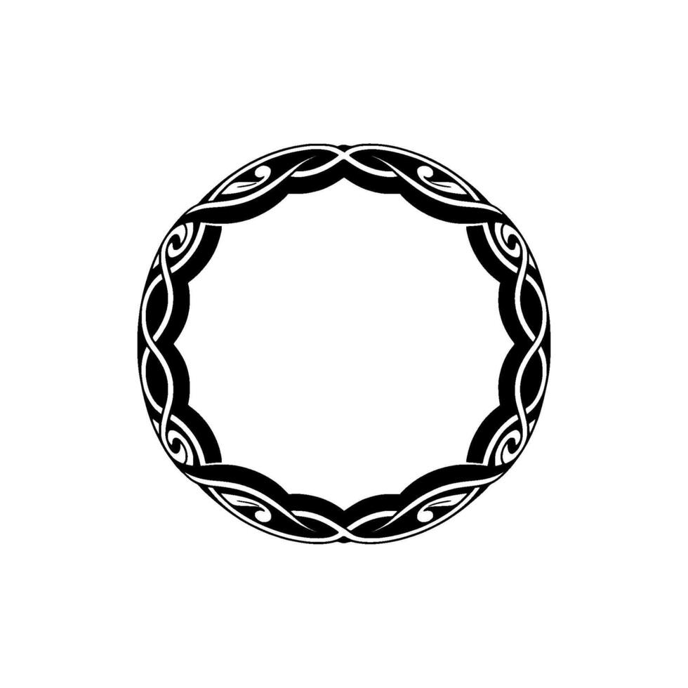 Intricate Celtic Circle Frame, Vintage Style - Ornament vector