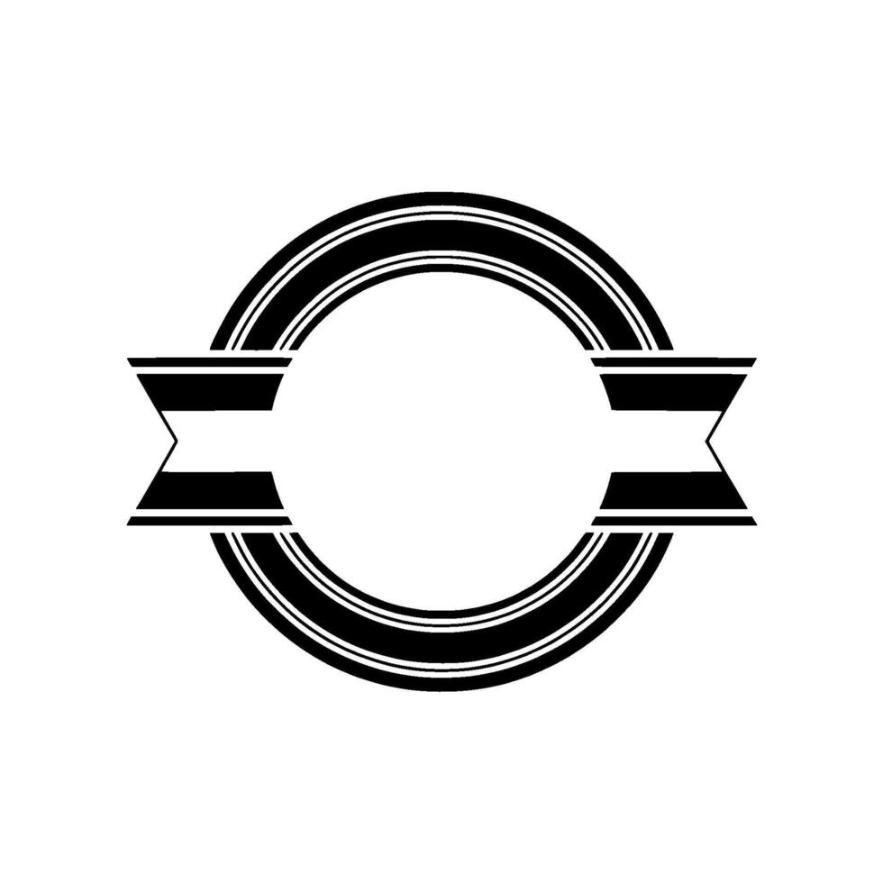 Vintage Circular Emblem, Minimalist, Retro Label vector