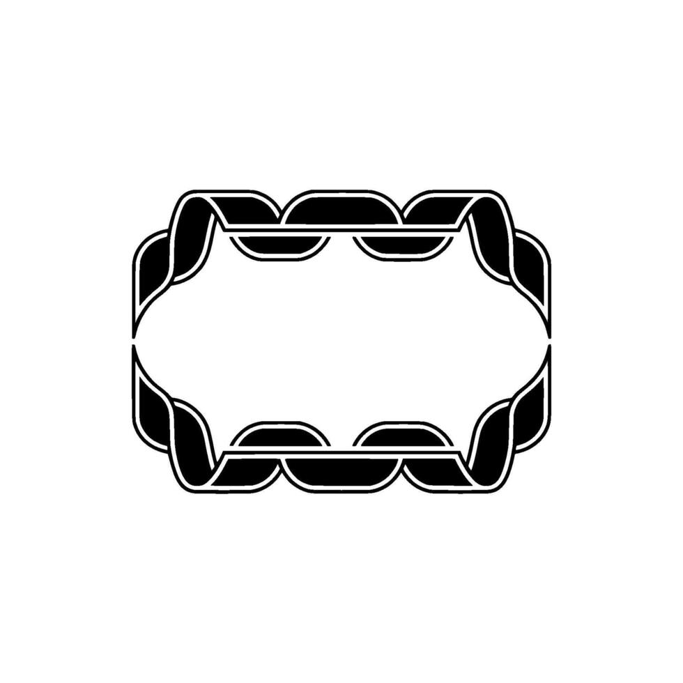 Intricate Celtic Frame, Minimalist, Knotwork vector