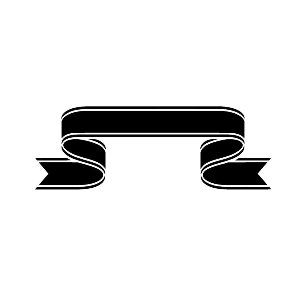 Elegant Ribbon Banner, Minimalist, Illustration vector