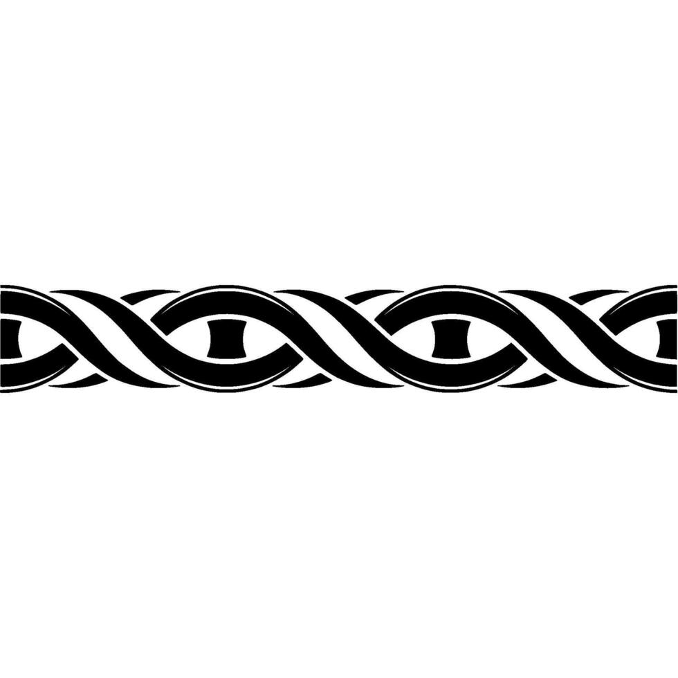 Intricate Celtic Knot Border, Elegant, Ornament vector
