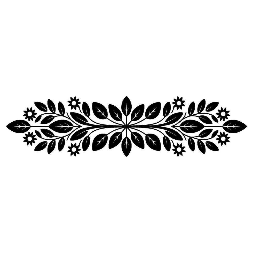 Elegant Botanical Border, Vintage Style, Scandinavian vector