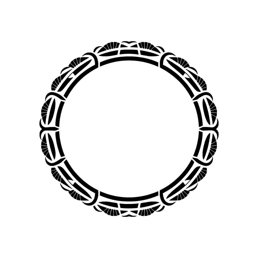 Intricate Tribal Circle Frame, Minimalist, Border vector