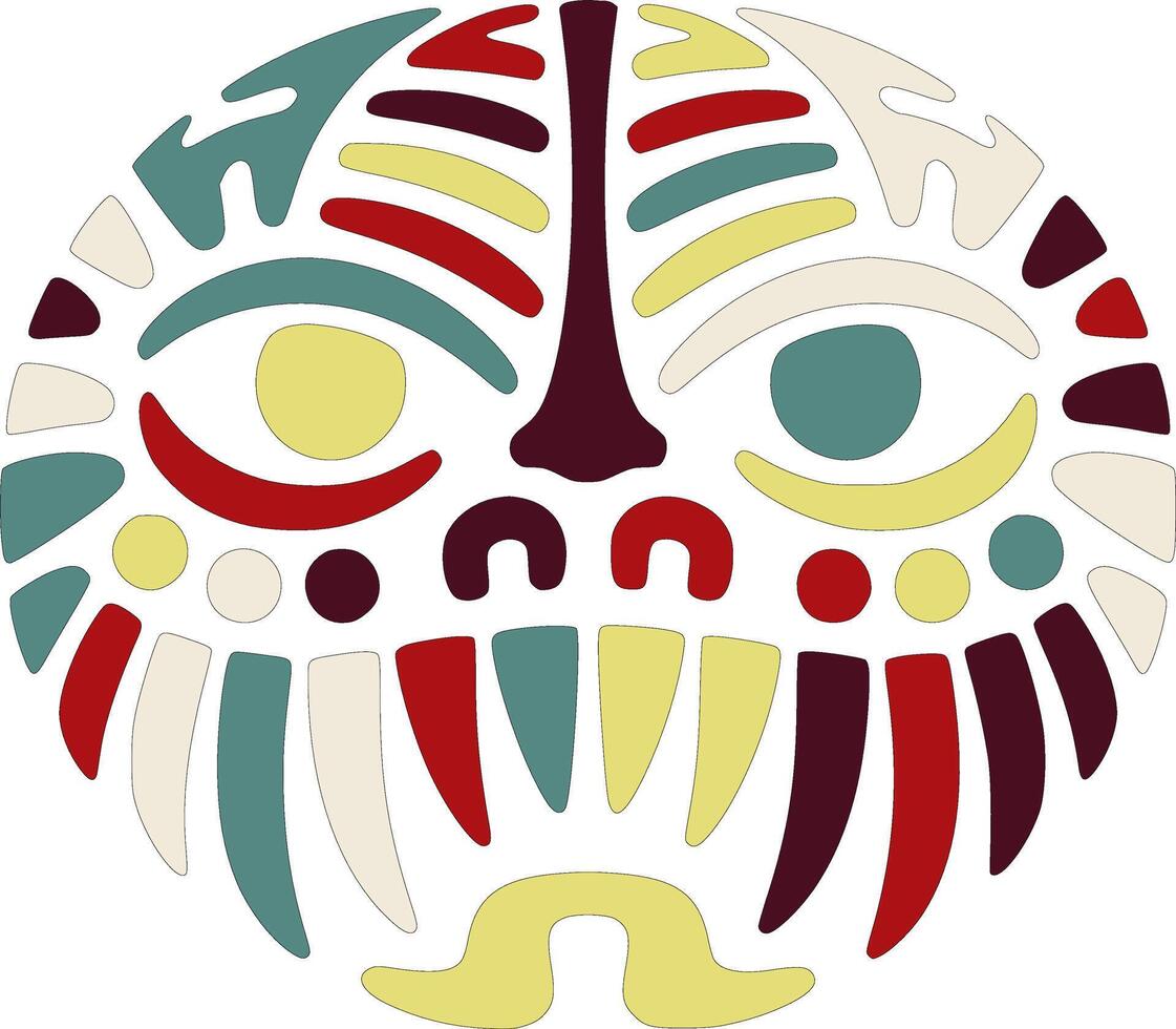 Iconic Tribal Gila Monster Face Design vector