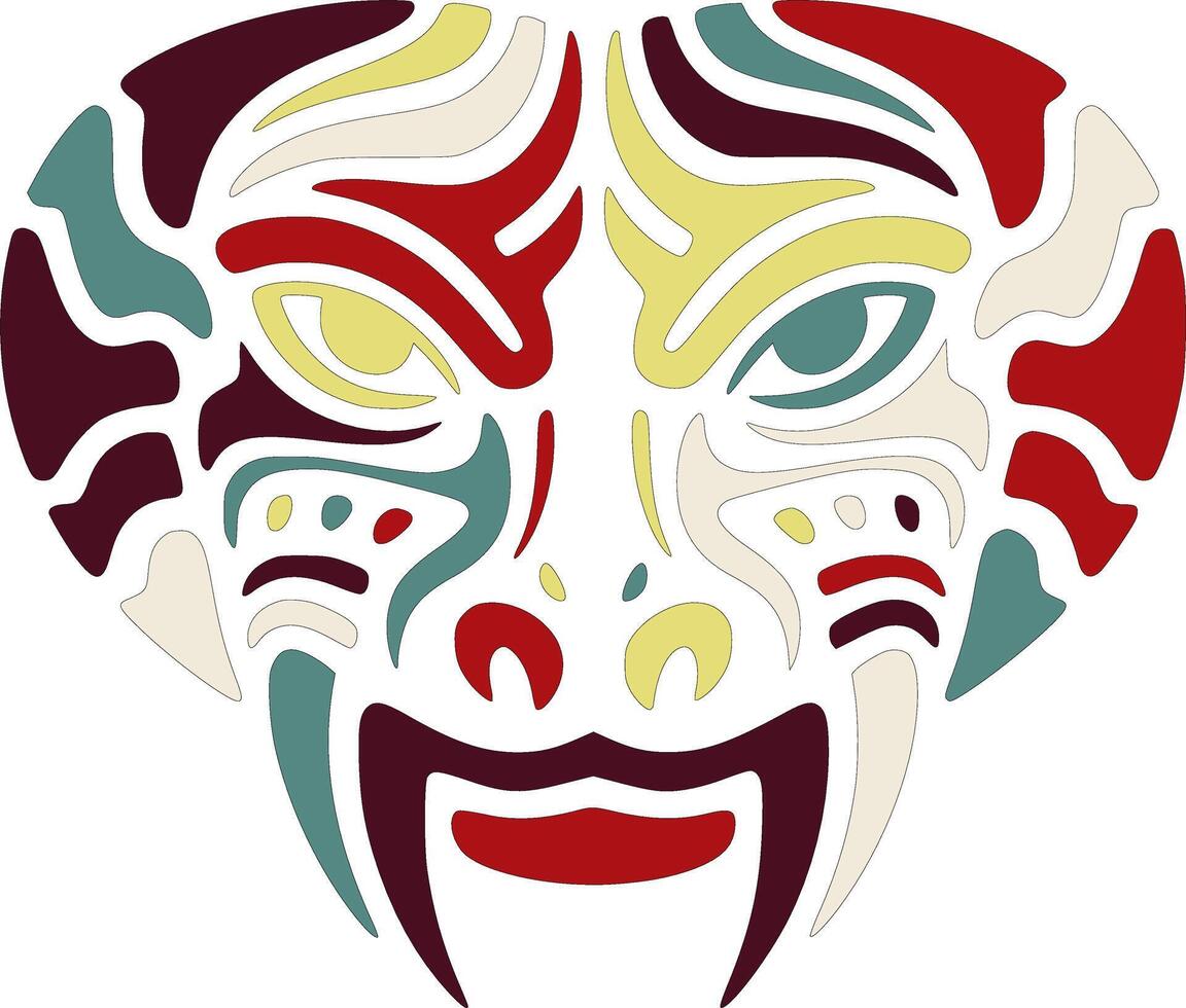 Iconic Emerald Tree Boa Face Design vector