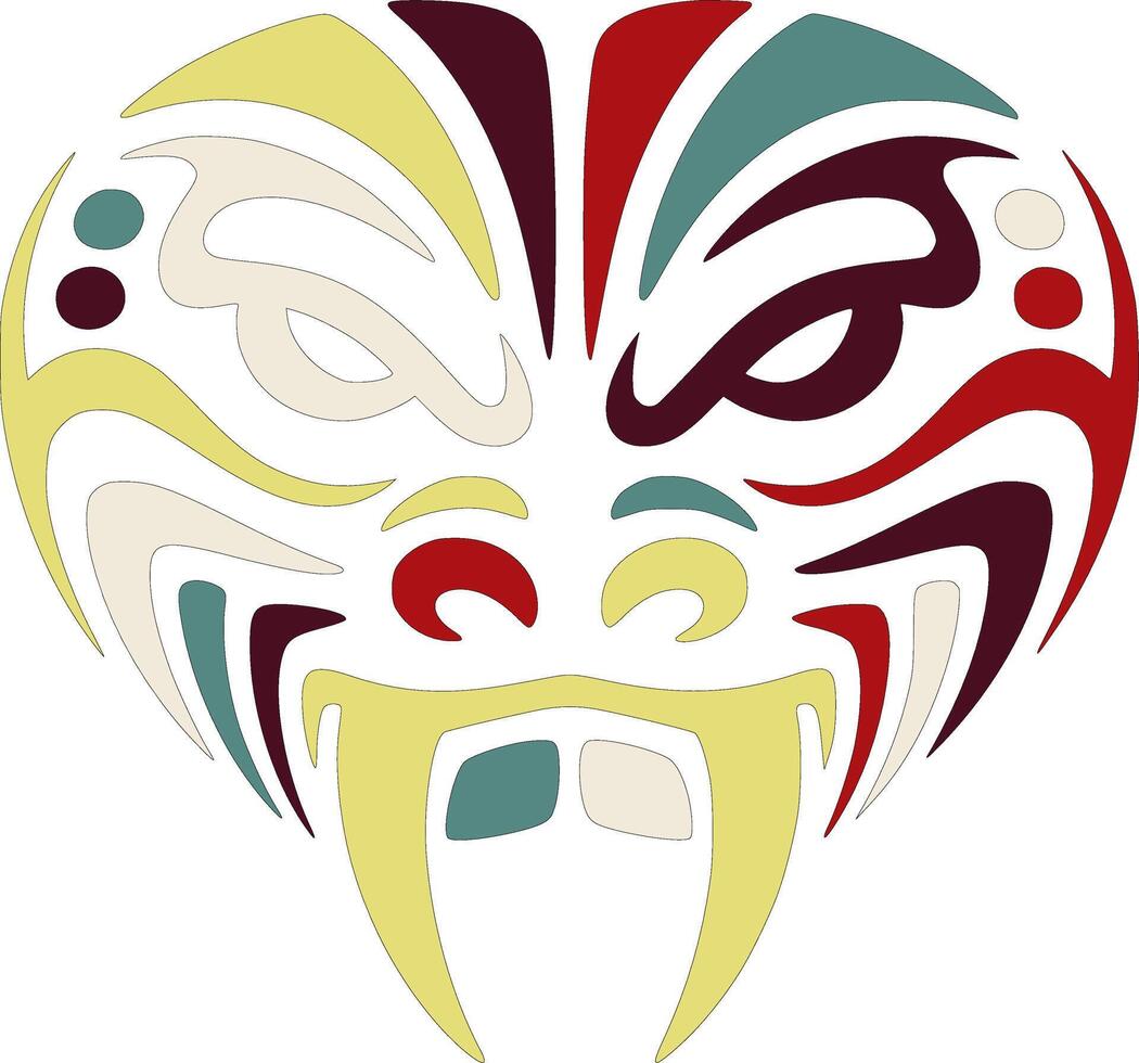 Tribal Death Adder Face Design vector