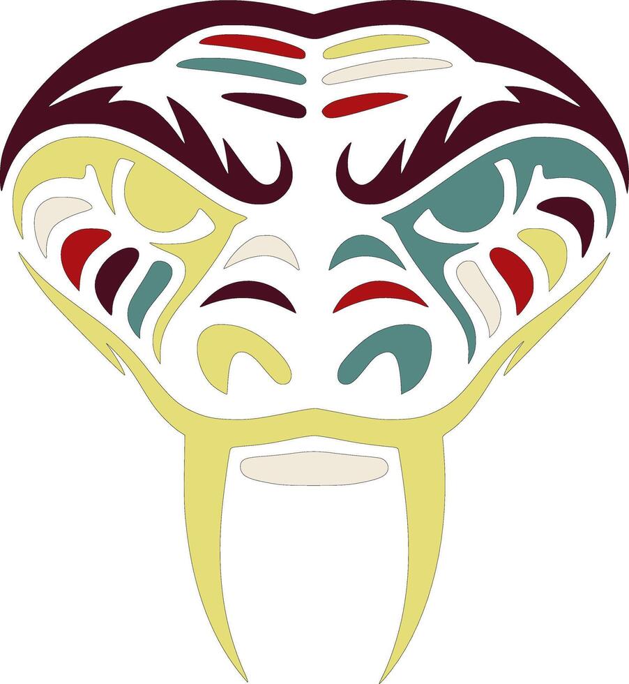 Tribal Black Mamba Face Design vector