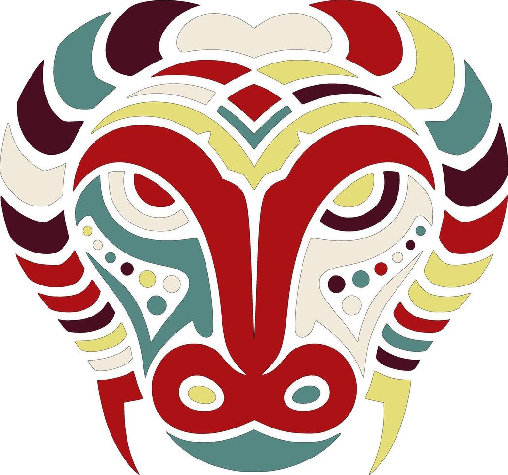 Mystical Emerald Tree Boa Face Design vector
