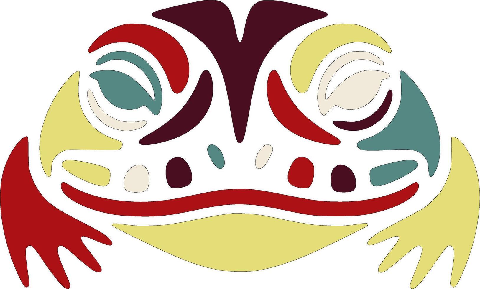 Stylized Tribal Newt Face Design vector