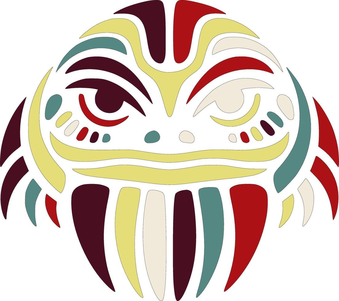 Tribal Fire Salamander Face Design vector