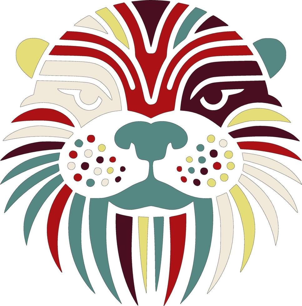 Tribal Giant Otter Face Design vector