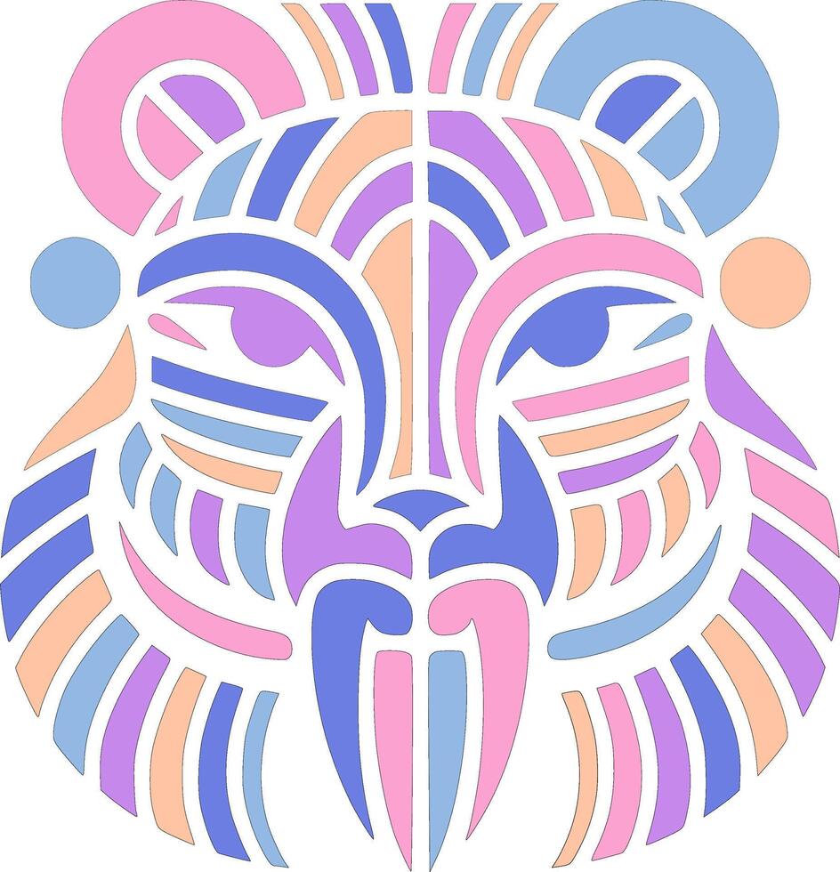 Stylized Tribal Tayra Face Design vector