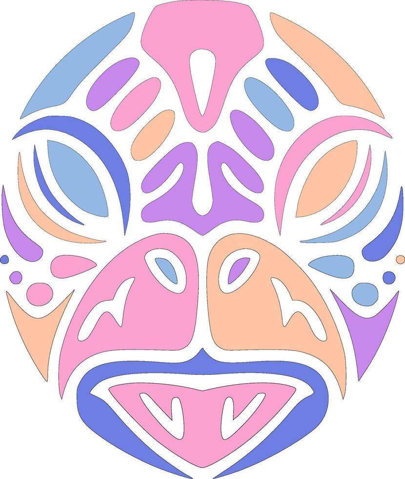 Ancient Green Sea Turtle Face Design vector