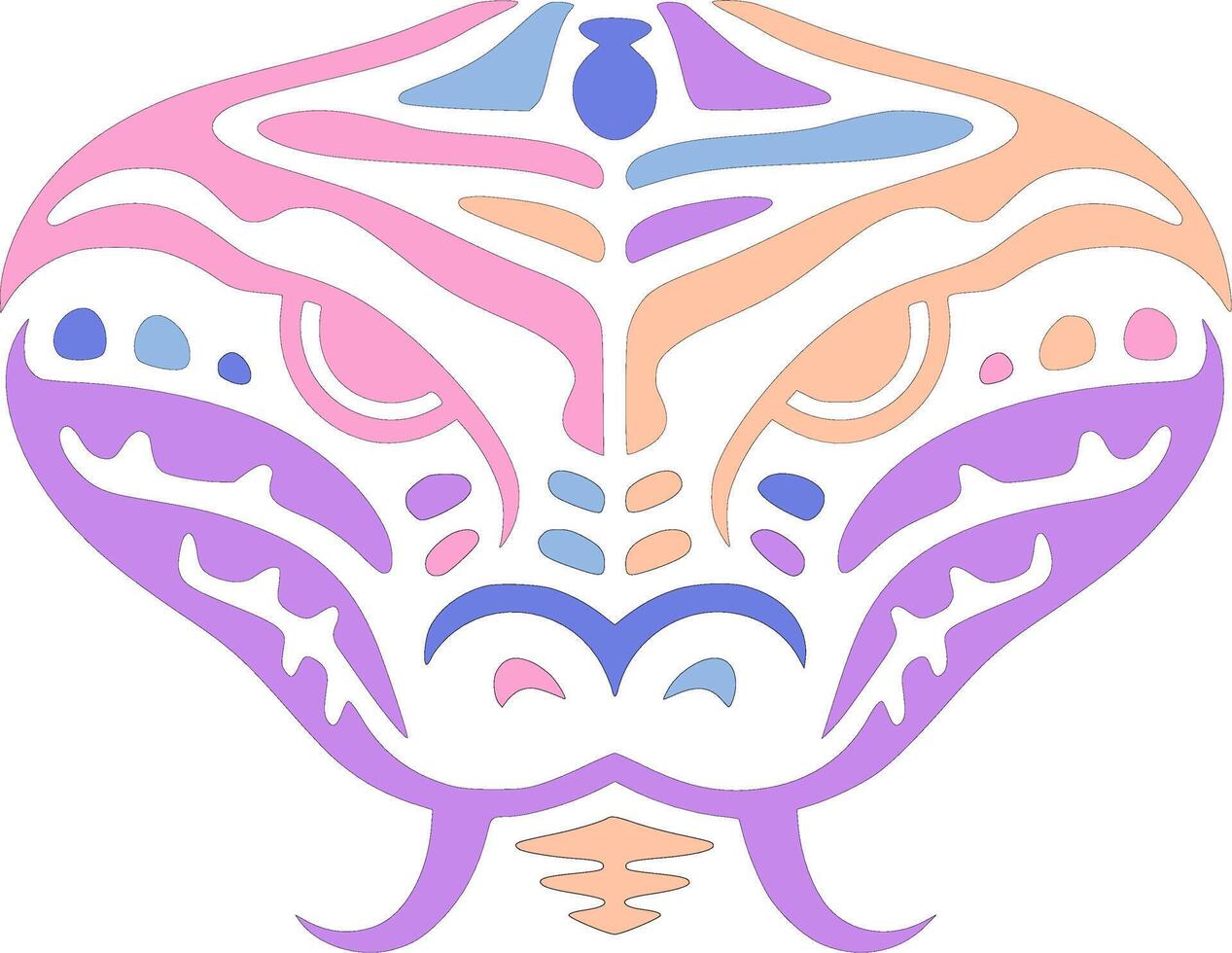 Sacred Tribal Gaboon Viper Face Design vector