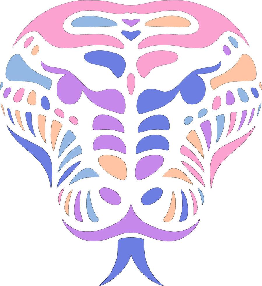 Fierce Tribal Reticulated Python Face Design vector